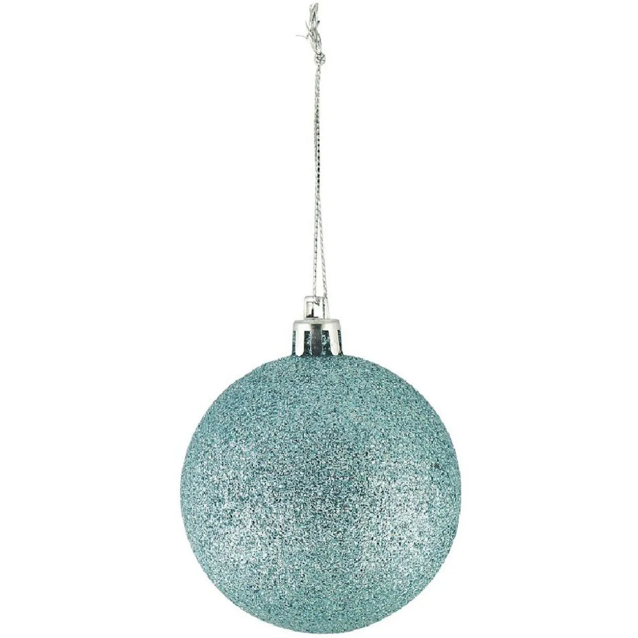 Boule de Noël en pvc bleu pailleté