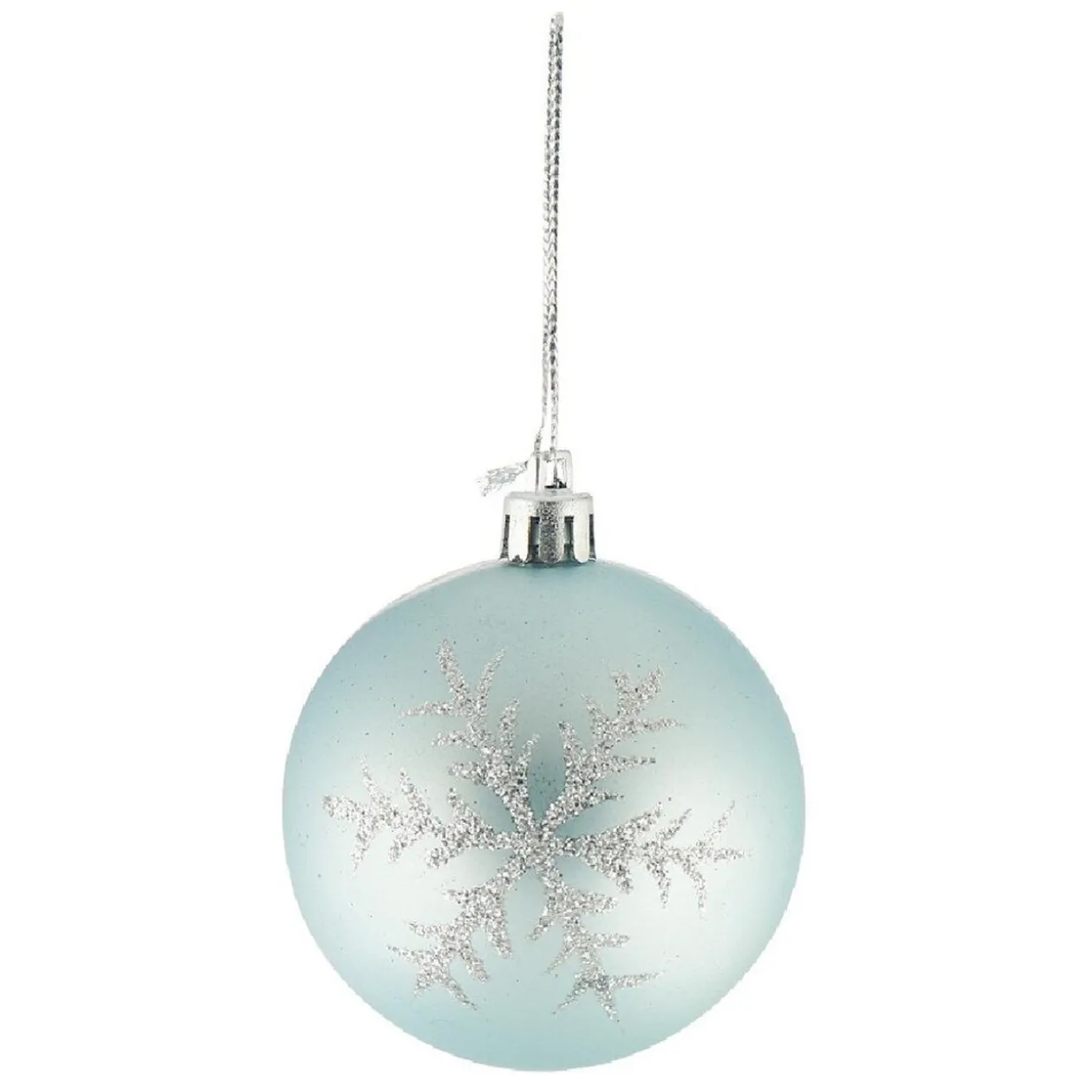 Boule de Noël en pvc bleu pailleté
