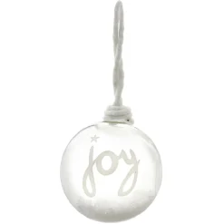 Boule de Noël en verre avec flocons