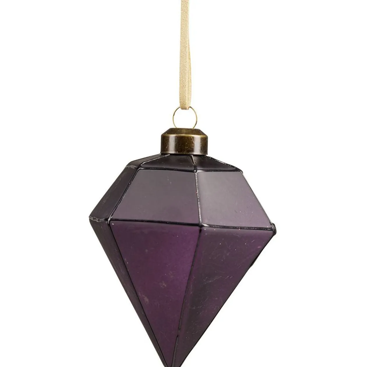 Boule de Noël en verre design origami Ø8cm