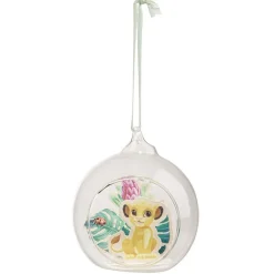 Boule de Noël en verre Disney Le Roi Lion Simba Ø8cm