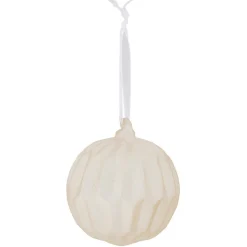 Boule de Noël en verre dépoli rose clair Ø8cm