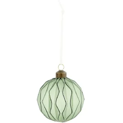 Boule de Noël en verre teinté forme graphique