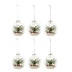 Boule de Noël en verre transparent x6