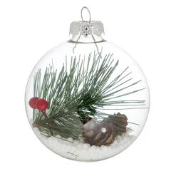 Boule de Noël en verre transparent x6