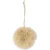 Boule de Noël fourrure marron Ø6cm