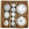 Boule de Noël gris argenté x15