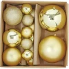 Boule de Noël jaune doré x15