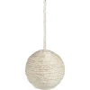 Boule de Noël jute beige Ø8,5cm