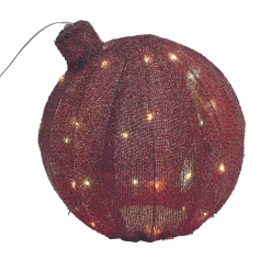 Boule de Noël lumineuse rouge 40 LED blanc chaud Ø30cm