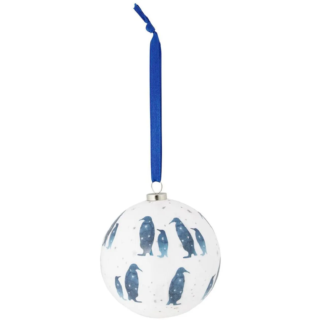 Boule de Noël motif banquise bleu et blanc Ø8cm - 3 modèles