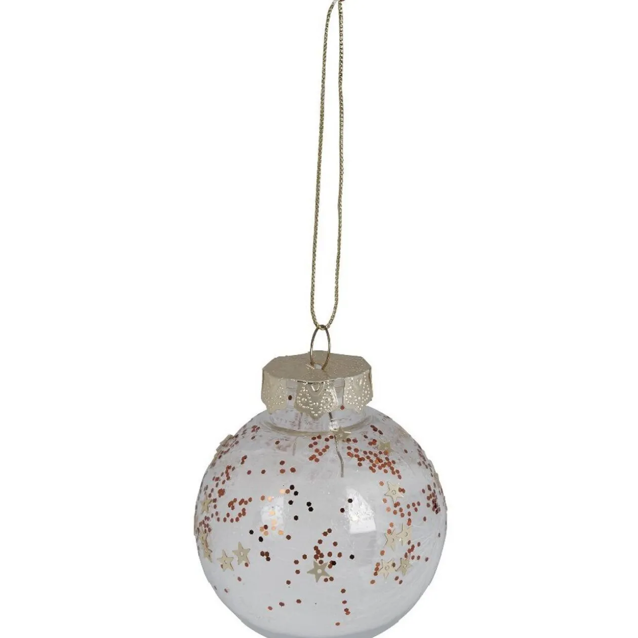 Boule de Noël motif étoile dorée