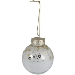 Boule de Noël motif étoile dorée