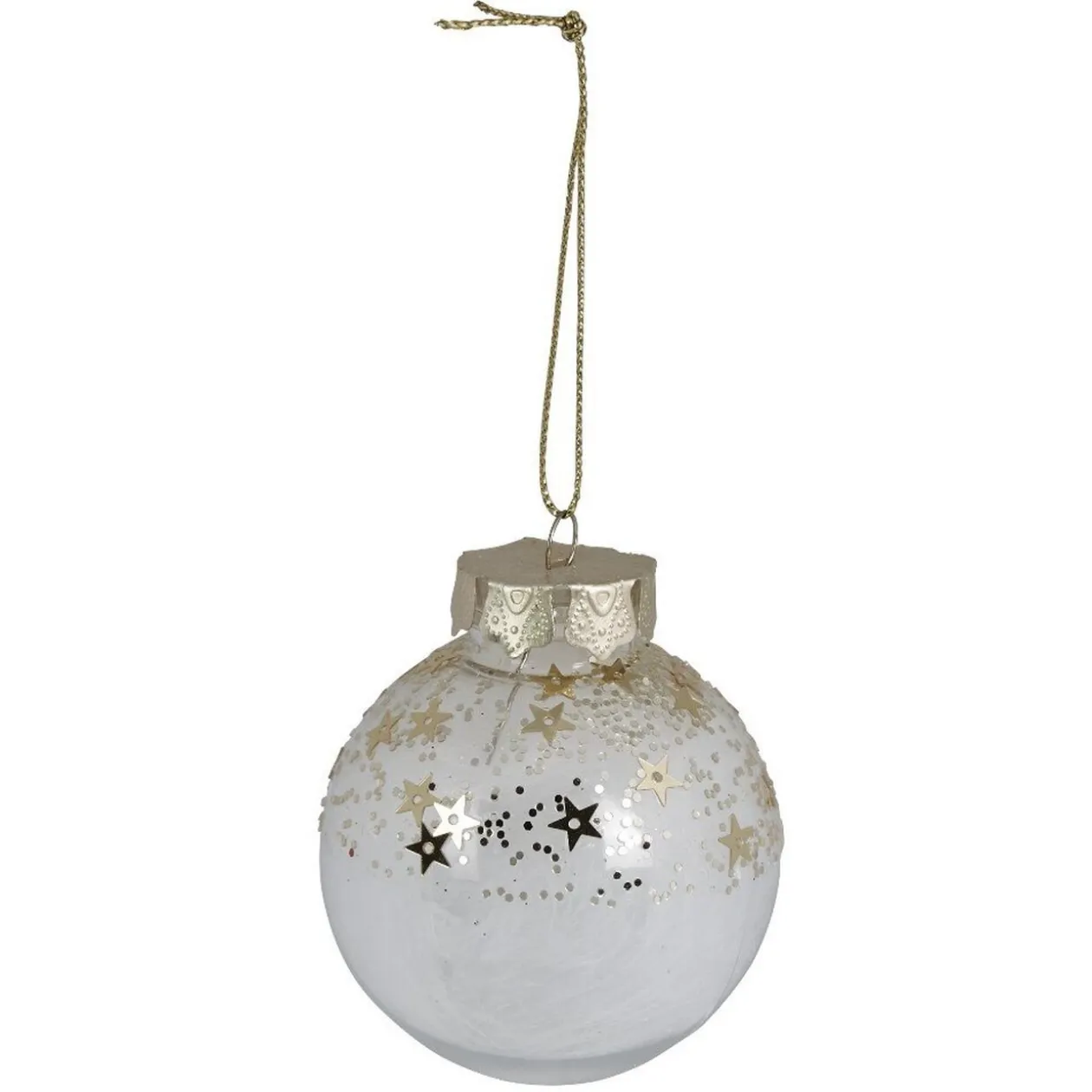 Boule de Noël motif étoile dorée