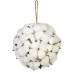 Boule de Noël naturelle coton blanc