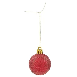 Boule de Noël pailleté rouge gris blanc x25
