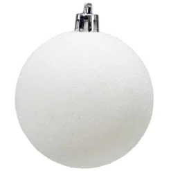 Boule de Noël pailletée blanche Ø6cm x6