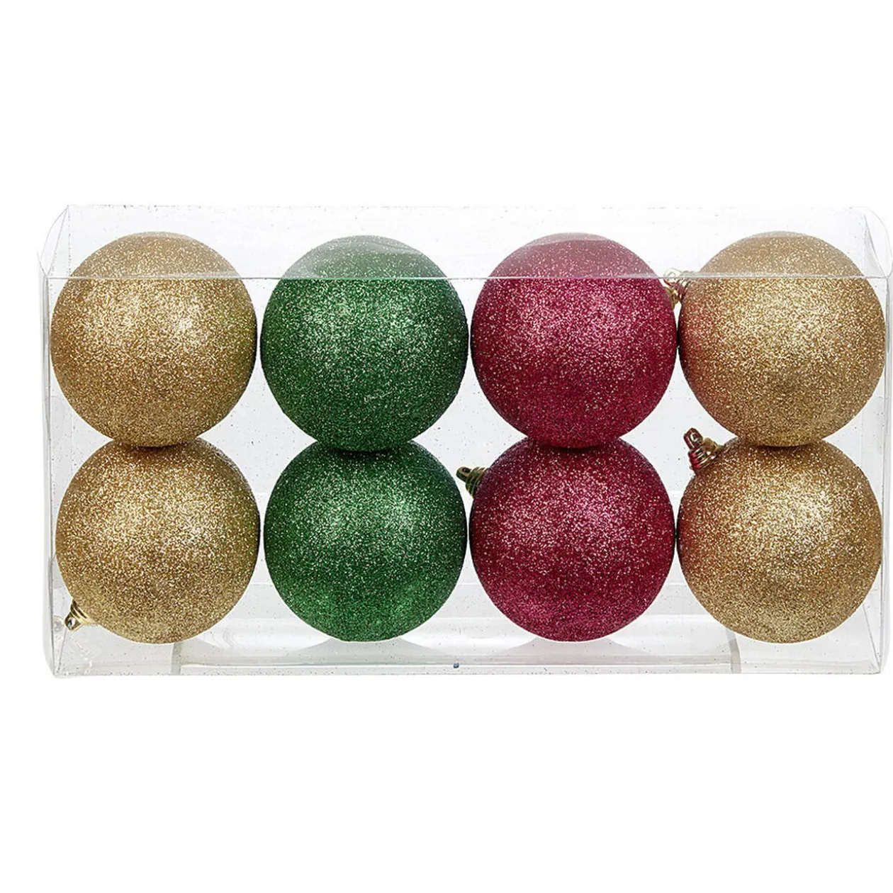Boule de Noël pailletée multicolore x8