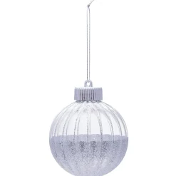 Boule de Noël paillettée en plastique