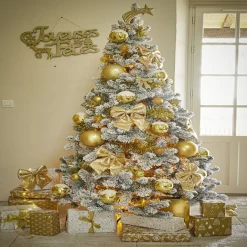 Boule de Noël rose et dorée x32