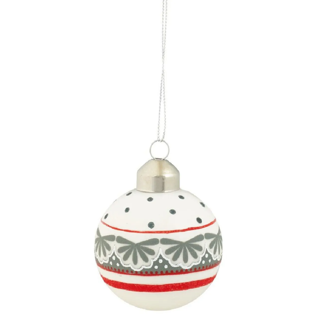 Boule de Noël rouge blanche et bleue