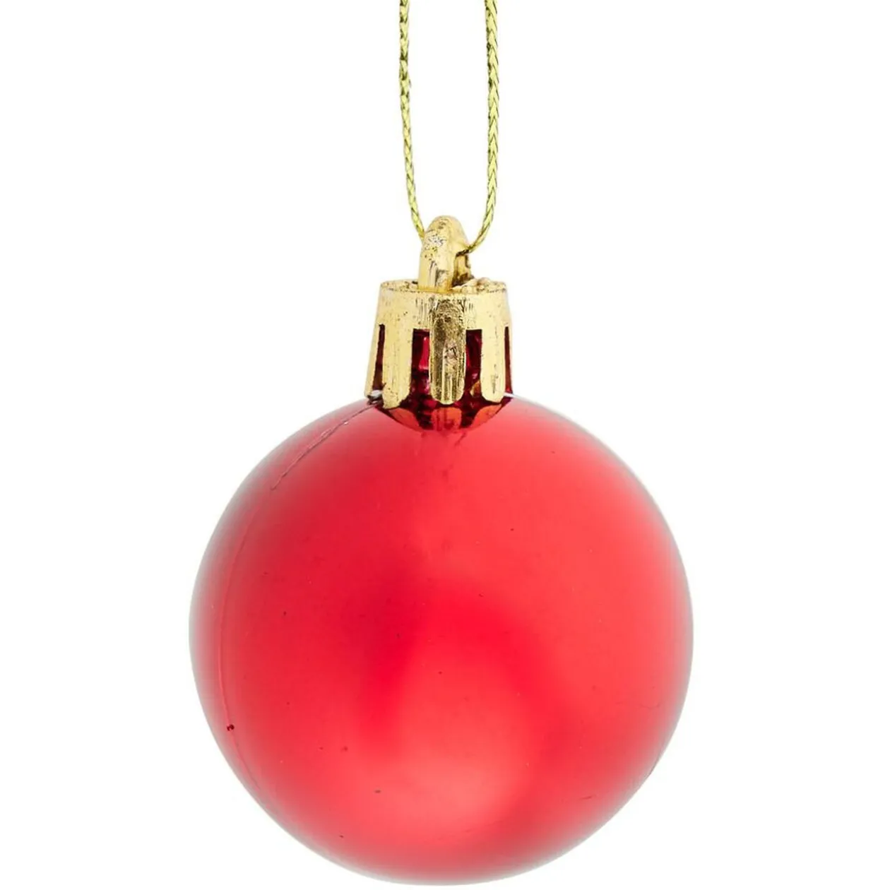 Boule de Noël rouge brillant pailleté mat x20