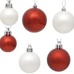 Boule de Noël rouge et blanche x 50