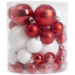 Boule de Noël rouge et blanche x50