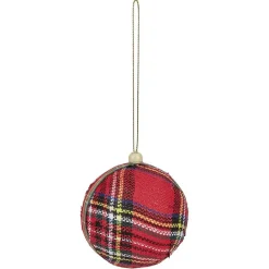 Boule de Noël tartan Ø8 cm