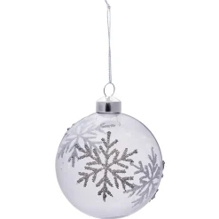 Boule de Noël étoile ou flocon en verre