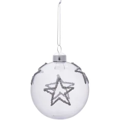 Boule de Noël étoile ou flocon en verre