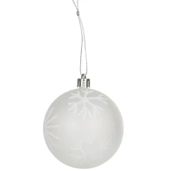 Boule de Noël transparente motifs flocons x4