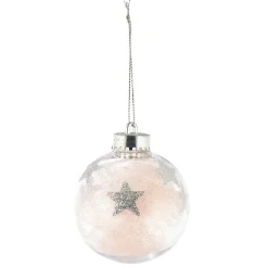 Boule de Noël transparente tulle et étoiles