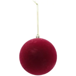 Boule de Noël velours uni Ø10 cm