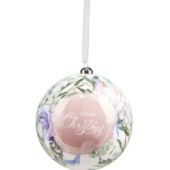 Boule de Noël XL design floral Ø12cm