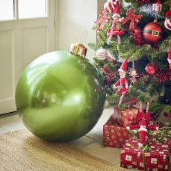 Boule de Noël XL gonflable Ø65cm pompe incluse - 3 coloris