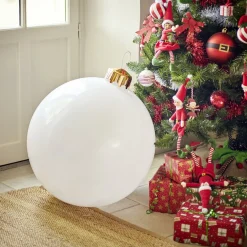 Boule de Noël XL gonflable Ø65cm pompe incluse - 3 coloris