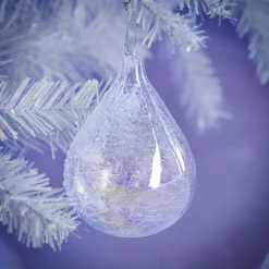 Boule en verre intérieur filament à reflet irisé