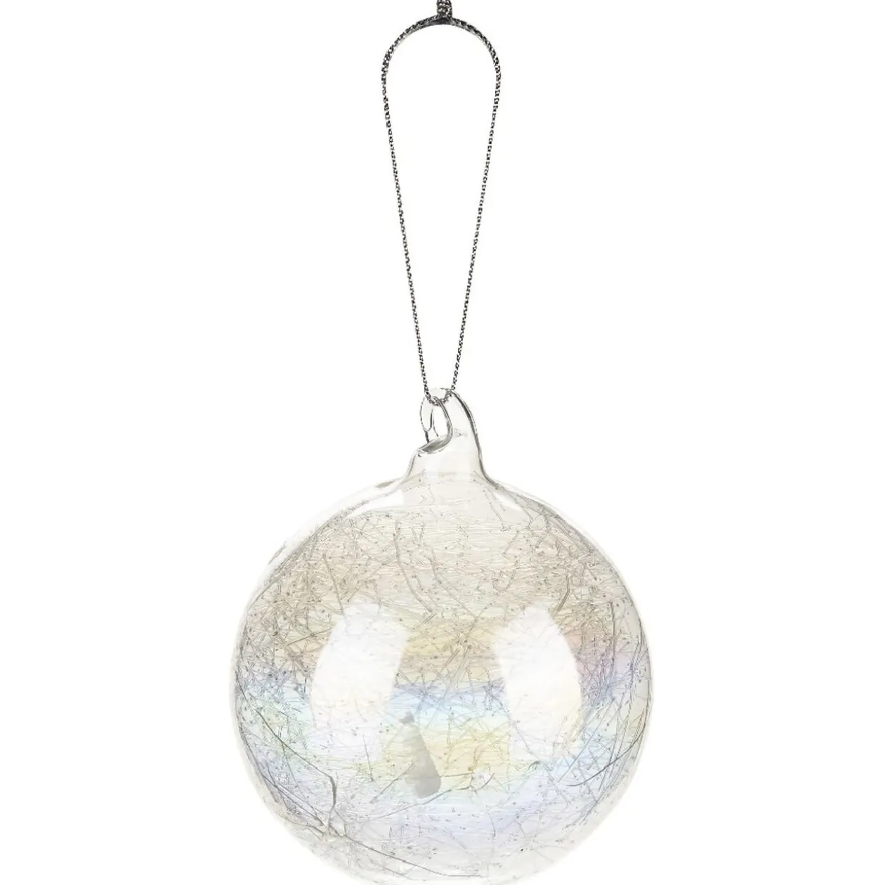 Boule en verre intérieur filament à reflet irisé