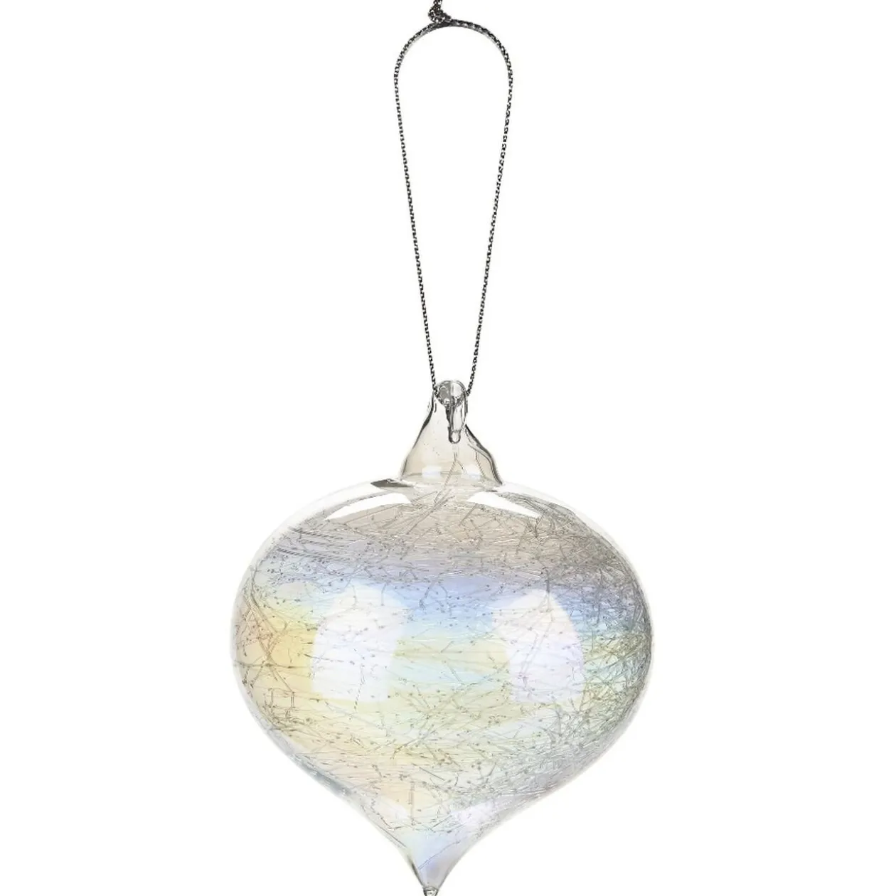 Boule en verre intérieur filament à reflet irisé