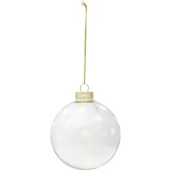 Boule en verre transparent avec plume