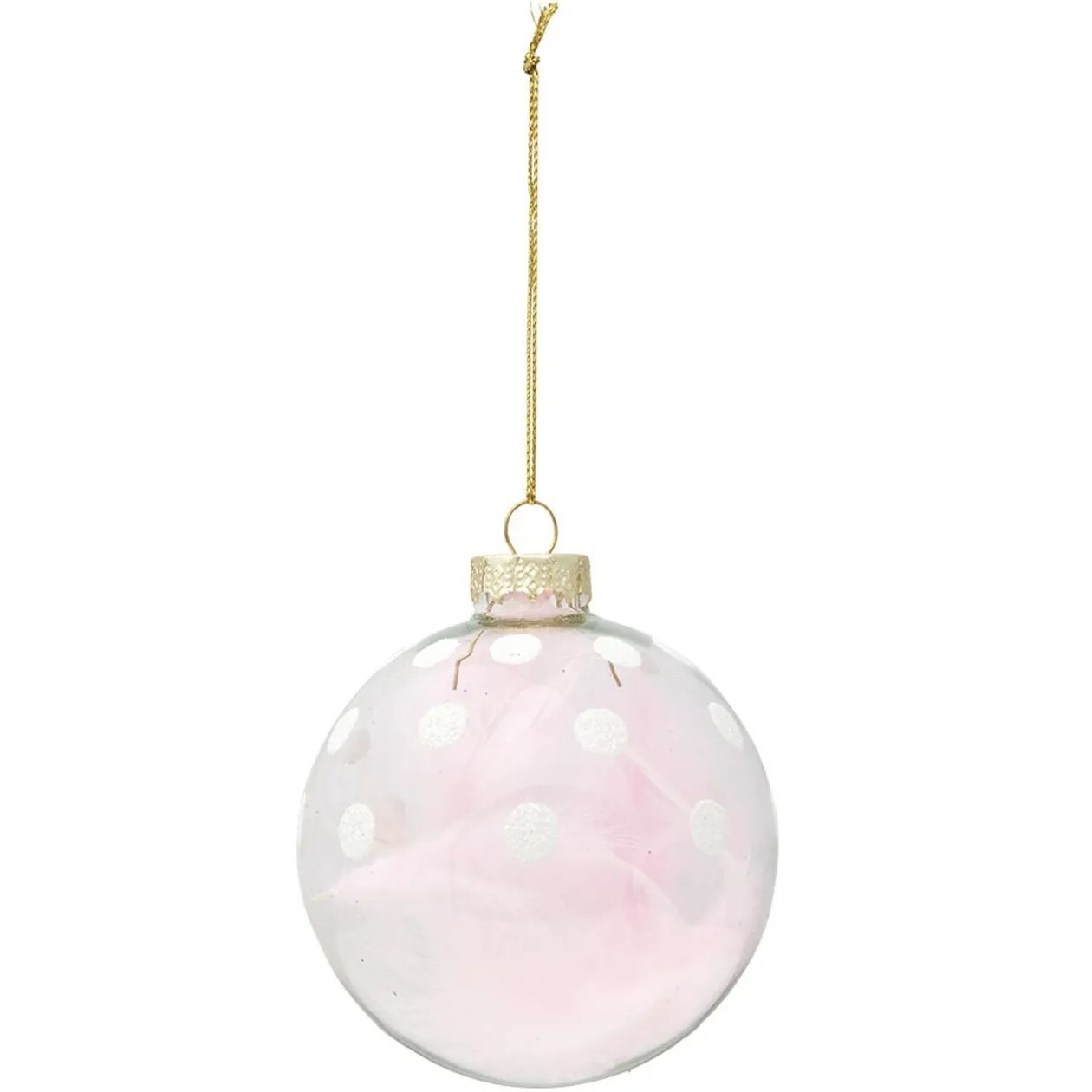 Boule en verre transparent avec plume