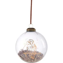 Boule transparent effet paillette