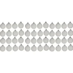 Boules à suspendre blanches motifs flocons de neige x48