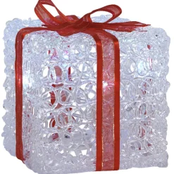 Cadeau lumineux 3D blanc et rouge 5 Led Multicolore