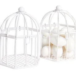 Cage à dragées blanche x2
