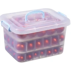 Caisse boules de Noël métallisées x70