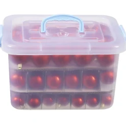 Caisse boules de Noël métallisées x70