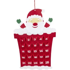Calendrier de l'avent Père Noël feutre rouge 25 cases