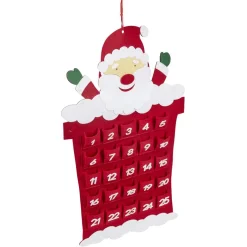 Calendrier de l'avent Père Noël feutre rouge 25 cases